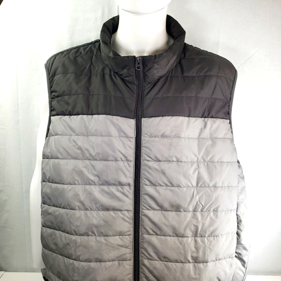 John Bartlett Consensus Full Zip Puffer Vest Gray & Black Men’s 3XL - Picture 2 of 9